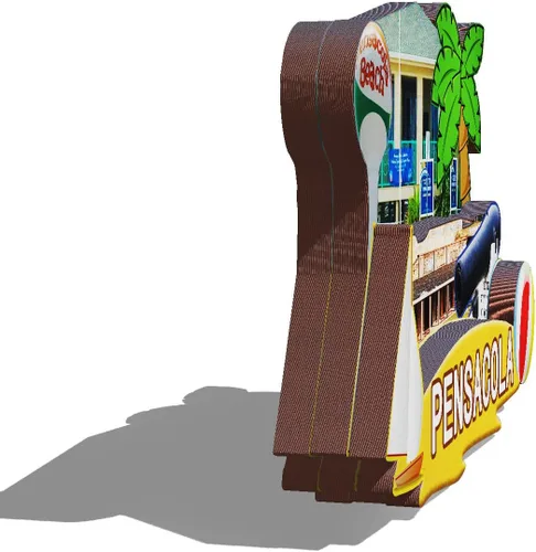 Miniatura 2 de Imán de madera de Pensacola de Estados Unidos 3D para nevera, recuerdos coleccionables, decoración hecha a mano, artesanías 2