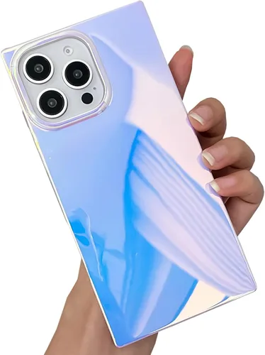 Miniatura 19 de Elegante Funda con Concha de Madre Perla para Niña Compatible con iPhone 14 de 6.1 Pulgadas, Funda Rectángulo con Borde, Elegante y delgada