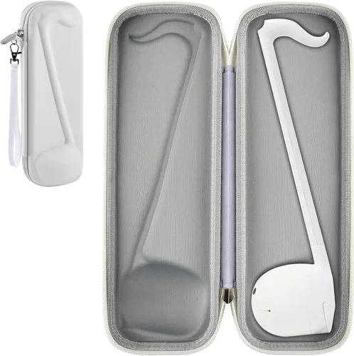 Funda compatible con Otamatone [Edición en inglés] Instrumento musical electrónico japonés sintetizador portátil, soporte de almacenamiento de Blanco