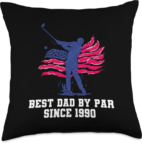 Miniatura 4 de Best dad by par since 1990 Throw Pillow
