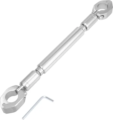 Miniatura 9 de Motoforti 1 Unidades universal 0.866 in aleación de aluminio tono titanio motocicleta equilibrio barra transversal manillar moto reforzar palanca
