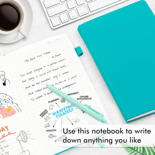 Miniatura 4 de Feela - Paquete de 24 cuadernos en blanco para el trabajo, cuaderno de negocios de tapa dura con líneas para escritura y soporte para bolígrafos