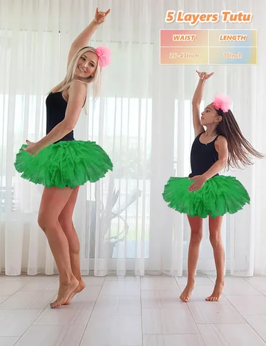 Miniatura 2 de Tutús para mujeres, faldas de tul tutú para adultos, disfraces para mujeres, 5 capas, faldas tutú para niñas, adolescentes, Halloween, ballet