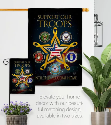 Miniatura 8 de Bandera de jardín de cuerpo de tropas militares, decoración del hogar, Fuerzas Armadas Servicio oficial de los Estados Unidos, todas las ramas