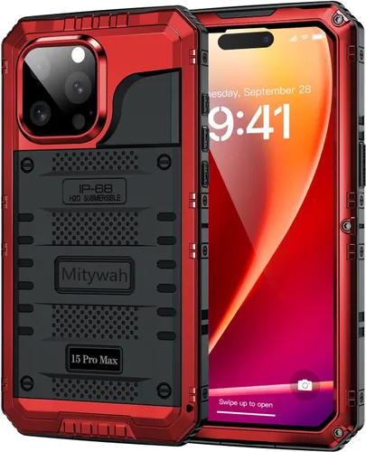 Miniatura 95 de Mitywah Funda impermeable para iPhone 7/iPhone 8 / iPhone SE 2020, funda de metal resistente de grado militar, protección de cuerpo completo