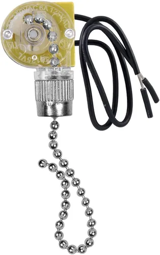 Miniatura 7 de Interruptor de luz para ventilador de techo Zing Ear ZE-109, control de dos cables encendido-apagado compatible con lámparas de techo Hunter y luces