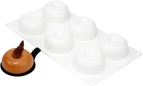 Miniatura 20 de Pastry Tek - Moldes para paletas de 4 cavidades, 10 moldes rectangulares para tartas, flexibles, congelables, de silicona blanca, fáciles