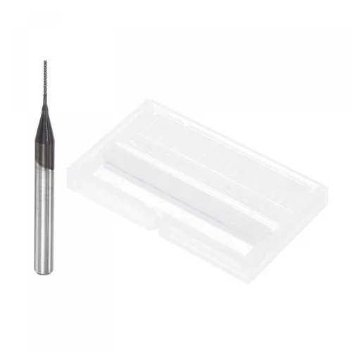 Miniatura 6 de uxcell Fresas de fresado CNC, 0.024 in x 0.217 in, vástago de diamante de 1/8 pulgadas con recubrimiento de película de carburo de grabado de broca