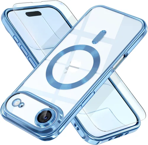 Miniatura 52 de Misea Funda magnética para iPhone 14 compatible con MagSafe [nunca amarillenta] [protección contra caídas de grado militar] protector completo