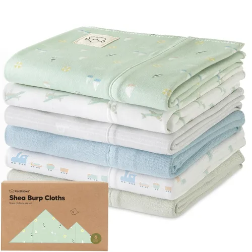 Miniatura 35 de Paños orgánicos para bebés niño y niña - Juego de 6 toallas grandes de algodón para eructar, paños para baba, súper absorbentes, ultra suaves