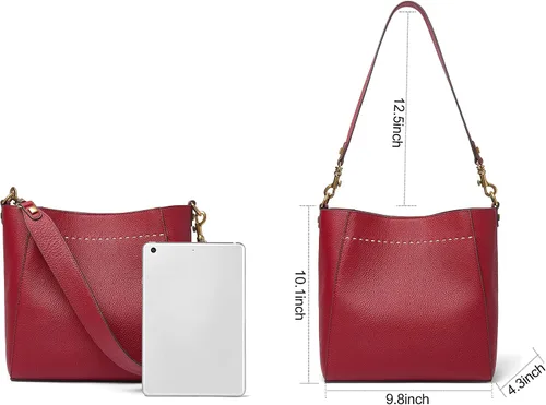 Miniatura 5 de Bolso de mano de cuero para mujer, bolso de hombro y bolsos de mano