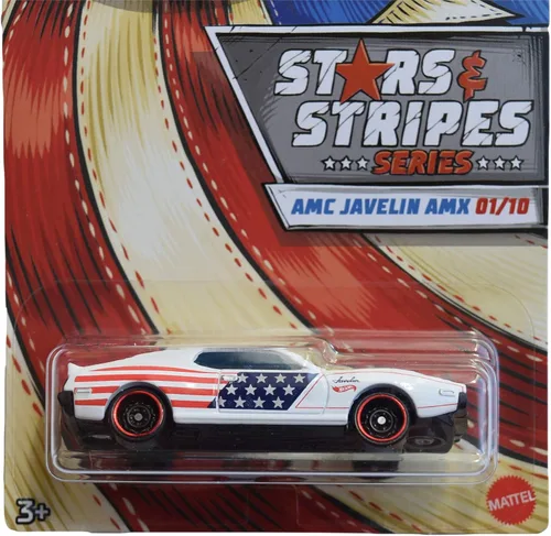 Miniatura 2 de Hot Wheels Stars & Stripes Series AMC Javelin AMX 1/10, blanco