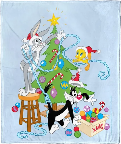 Miniatura 25 de Northwest Looney Tunes - Manta de seda táctil, 50 x 60 pulgadas, cuenco de cereales