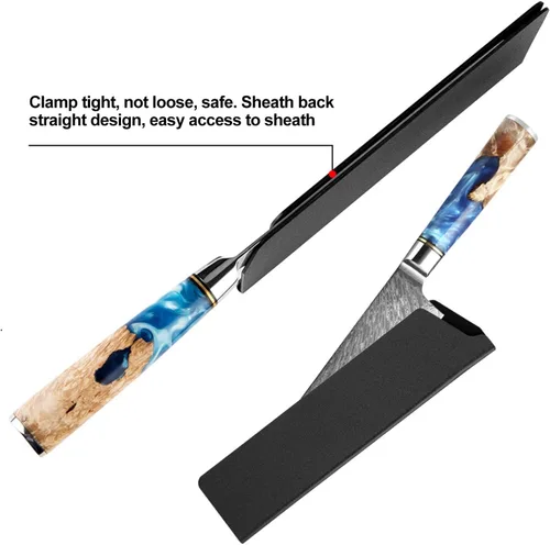 Miniatura 5 de Protector de cuchillos de chef de 8 x 2 pulgadas, juego de 2 fundas universales impermeables para cuchillos de cocina, fundas protectoras