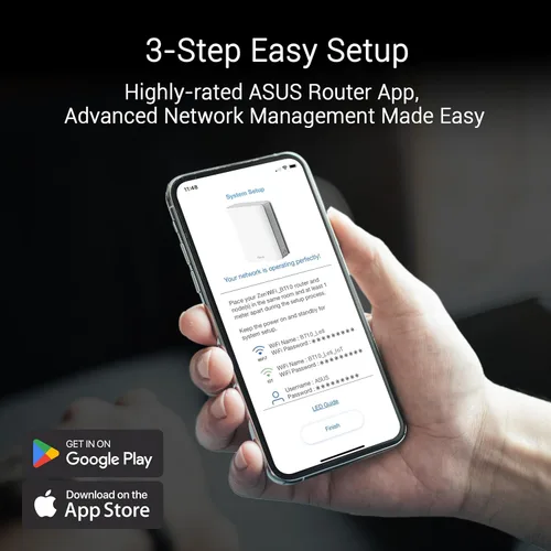 Miniatura 11 de ASUS ZenWiFi BT10 Tri-Band WiFi 7 Mesh, 18 Gbps, 3000 pies cuadrados (1 unidad), puertos duales 10G, seguridad y controles parentales incluidos