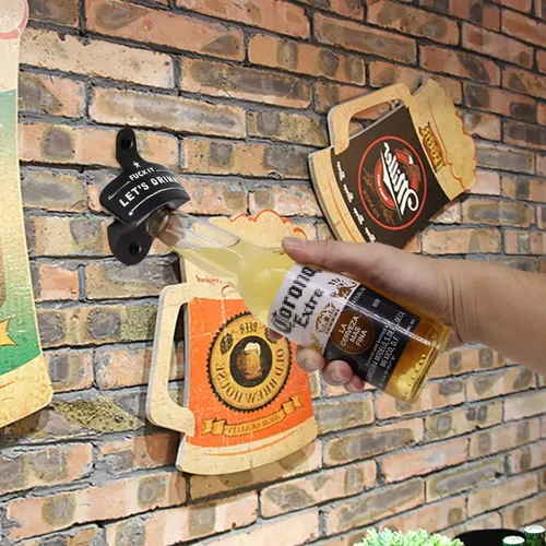 Miniatura 5 de Abrebotellas montado en la pared, divertido abridor de botellas de Navidad para hombres, padres, amantes de la cerveza, novedad para cumpleaños, día