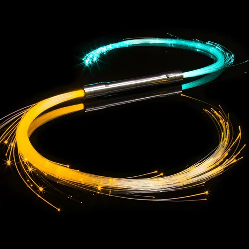 GloFX Space Whip Remix | Fibra óptica LED programable giratoria de 360° | Accesorio rave para fiestas, espectáculos de luz, festivales de música |