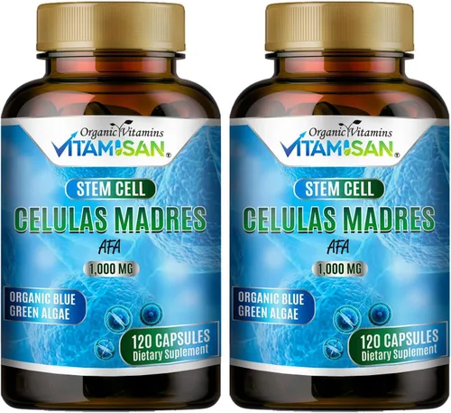 Miniatura 4 de Celulas Madres AFA Stem Natural Cell 120 Cápsulas 1000 mg Algas Azul Verde Sin OMG Sin Gluten Aphanizomenon Flos-aquae celula Madre suplemento