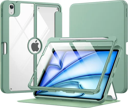 Miniatura 22 de MoKo Funda para iPad Air de 11 pulgadas 7ª/6ª generación M3/M2 2025/2024, iPad Air 5ª/4ª generación de 10.9 pulgadas 2022/2020 con soporte