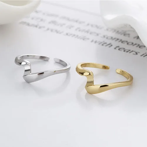Miniatura 2 de Anillos sencillos y delicados para mujeres y hombres ajustadores para anillos sueltos anillo giratorio entrelazado de alto pulido anillo de banda