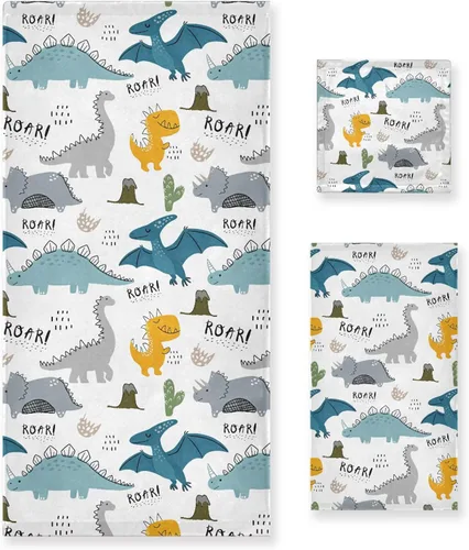 Miniatura 18 de ALAZA Hermoso juego de 3 toallas de baño decorativas de lujo, 1 toalla de baño, 1 toalla de mano, 1 toallita para la cara, suave, multiusos