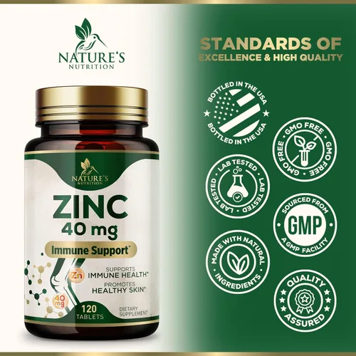 Miniatura 4 de Suplementos de zinc – Apoyo del sistema inmunológico y antioxidante – Tabletas de zinc de alta potencia para adultos – Los mejores suplementos