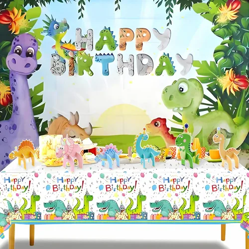 Miniatura 12 de Ercadio Paquete de 32 adornos para cupcakes de dinosaurios de dibujos animados, lindos dinosaurios para bebé, temática de dinosaurio, baby shower