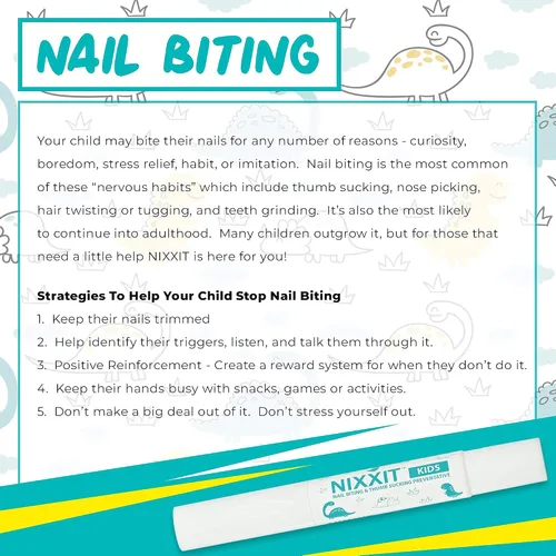Miniatura 4 de NIXXIT Tratamiento para morder uñas para niños, deja de chupar el pulgar para niños, niños pequeños, niños, bolígrafo de esmalte de uñas sin