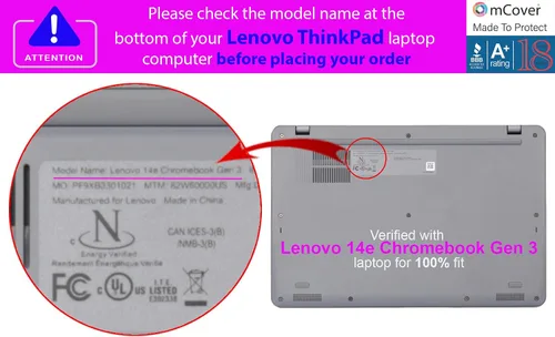 Miniatura 4 de mCover Funda compatible solo para computadoras portátiles tradicionales Lenovo 14e Chromebook Gen 3 2023-2024 de 14 pulgadas