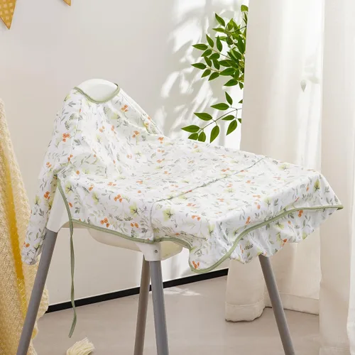 Miniatura 3 de Paquete de 2 baberos de bebé de manga larga, overol para comer, impermeable, se fija a la silla alta y la mesa, edades de 1 a 3 años Hoja