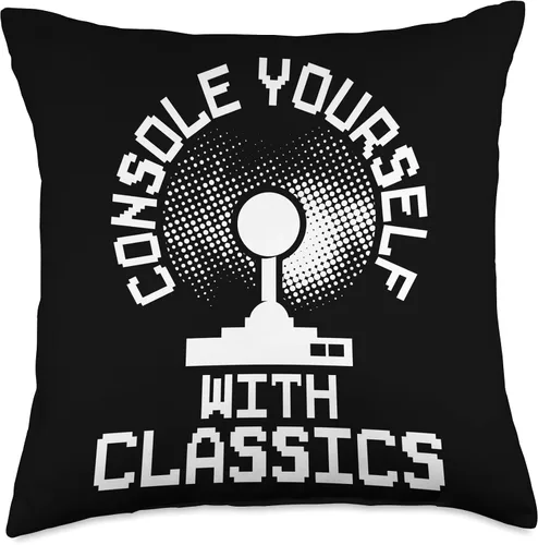 Miniatura 4 de Retro Vintage 80s Arcade Nostalgia Pixel Art Video Games Throw Pillow