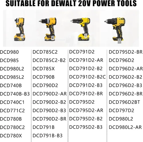 Miniatura 4 de Clips de cinturón para Dewalt, paquete de 2 ganchos de clip para cinturón de taladro Dewalt para Dewalt N268241 apto para herramientas eléctricas
