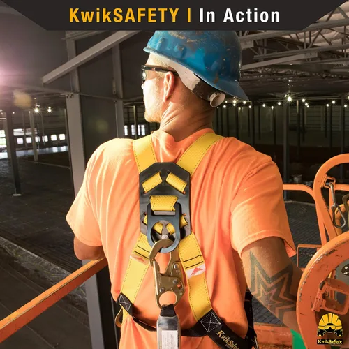 Miniatura 7 de KwikSafety - Charlotte, NC - Python [Amortiguador externo] Cordón de seguridad de doble pierna de 6 pies OSHA ANSI Equipo de retención de protección