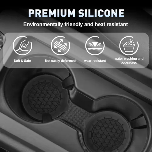 Miniatura 3 de Portavasos para automóvil, soporte de silicona mejorado 2025, protector de bebidas para fijar tazas de agua y bebidas, accesorios de inserción
