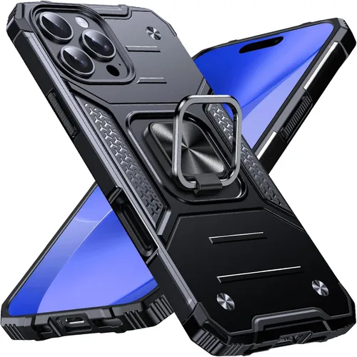 Miniatura 32 de Anqrp Funda resistente para iPhone 6/7/8/SE/SE2 con soporte de anillo mejorado y agarre, grado militar, a prueba de golpes, resistente y robusta