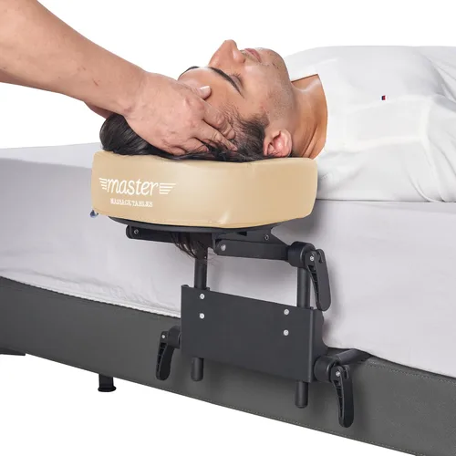 Master Massage - Kit profesional de masaje en casa, reposacabezas ajustable y cojín facial de poliuretano para masajista privado, kit de masaje Crema