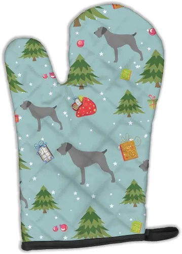 Miniatura 185 de Caroline's Treasures BB4872OVMT - Guante de horno de Navidad Affenpinscher resistente al calor, grueso para sartenes calientes y horno, manopla