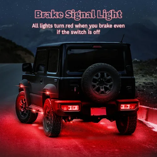 Miniatura 8 de 4 cápsulas de luces RGB de ángulo completo compatibles con camiones de 12 V, Jeep, UTV, SUV, ATV, barco, carrito de golf, impermeable, multicolor