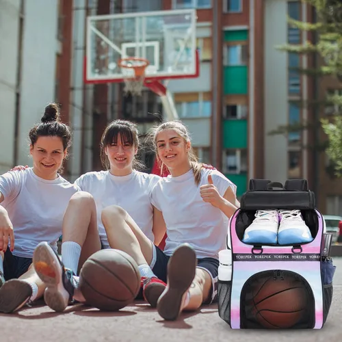 Miniatura 7 de YOREPEK Basketball Bag, Large Basketball Backpack with Shoe Compartment and Ball Holder Sports Backpack for daughter son, Water Resistant for