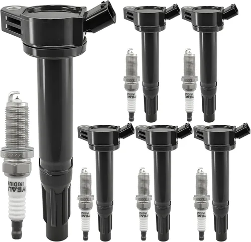 Paquete de 6 bobinas de encendido UF487 90919-A2002 y bujías de iridio para Toyota Highlander, Sienna, 4Runner, Avalon, Tundra, Camry, Venza, RAV4,