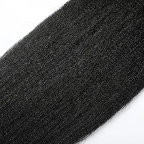 Miniatura 6 de Extensiones de cabello trenzado preestiradas color negro, 28 pulgadas, paquete de 8 trenzas sintéticas de ganchillo, cabello de ganchillo trenzado