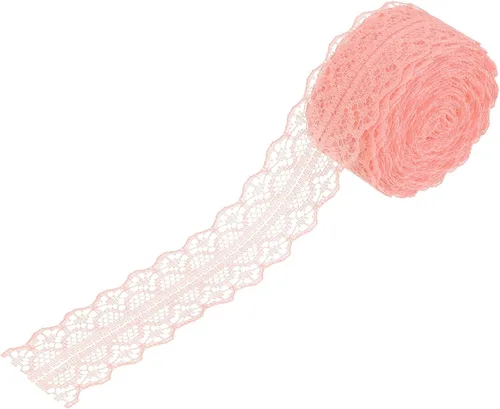 Miniatura 45 de MECCANIXITY 1.2 Inch Wide 15 Yard Lace Ribbon Floral Pattern Beige Lace Trim Ribbon for Gift Wrapping Bouquets, Wedding Decor Sewing Making, and DIY