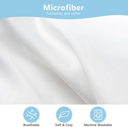Miniatura 4 de TILLYOU Paquete de 2 fundas de almohada para niños pequeños con cremallera, de microfibra suave y sedosa de 13 x 18 pulgadas, fundas de almohada