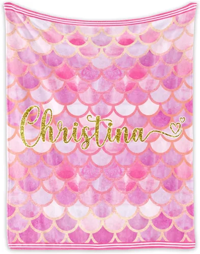 Miniatura 99 de Artsadd Manta de bebé personalizada para niños y niñas con nombre, manta personalizada con nombre de bebé con patrón de unicornio, manta