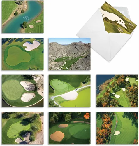 Miniatura 10 de The Best Card Company Juego de 10 tarjetas de agradecimiento surtidas de 4 x 5.12 pulgadas con sobres (10 diseños, 1 cada uno) Palm Beaches M6457TYG