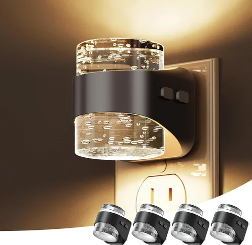 Miniatura 8 de L LOHAS LED Night Lights Plug into Wall, Acrylic Bubble Night Light,Dimmable Nightlight with 0-100 LM, 3000K Plug in Night Light with Dusk to Dawn