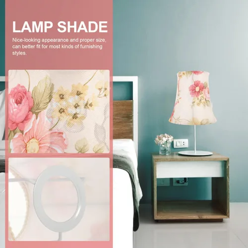 Miniatura 4 de Baluue Lámpara de mesa de tela cubierta de luz para lámpara de escritorio E27 reemplazo de piso de cabecera 5.90 pulgadas diseño simple fácil