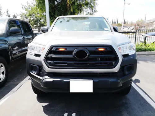 Miniatura 3 de iJDMTOY Kit de luces LED ámbar de lente ahumada compatible con Toyota Tacoma 2012 en adelante, juego central de 2 lámparas de marcador con cableado