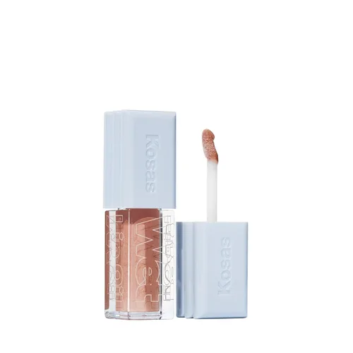 Kosas Wet Lip Oil Gloss - Tratamiento hidratante y voluminizador de labios con ácido hialurónico y péptidos, acabado no pegajoso (sin abrir)