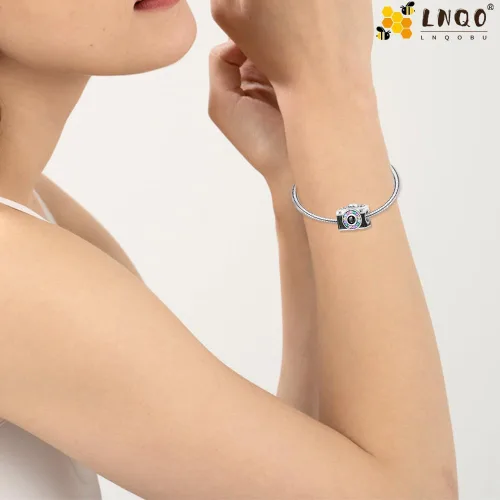 Miniatura 14 de LNQOBU Happy Life - Colgante para pulseras de abalorios, plata de ley 925 para mujer (con un espaciador de cuentas)